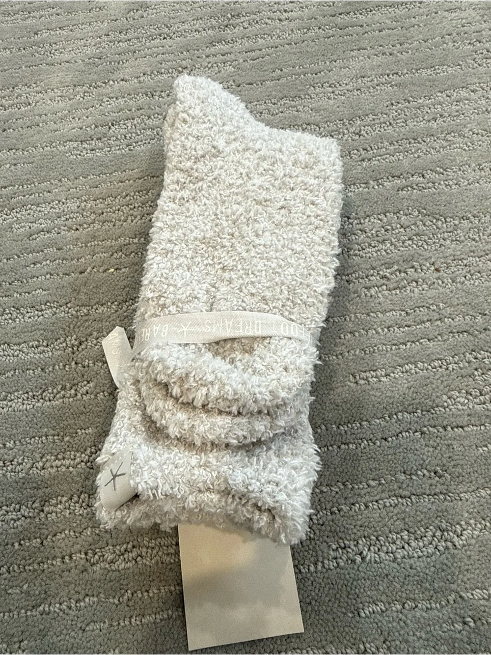 Barefoot Dreams‎ CozyChic Socks Cream NWT Ultra Soft